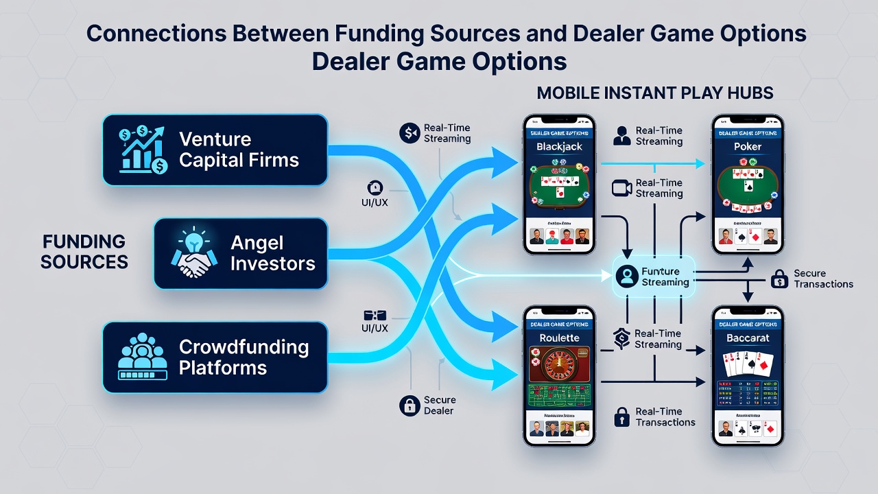 Live dealer tables accessible through different funding channels in a mobile hub