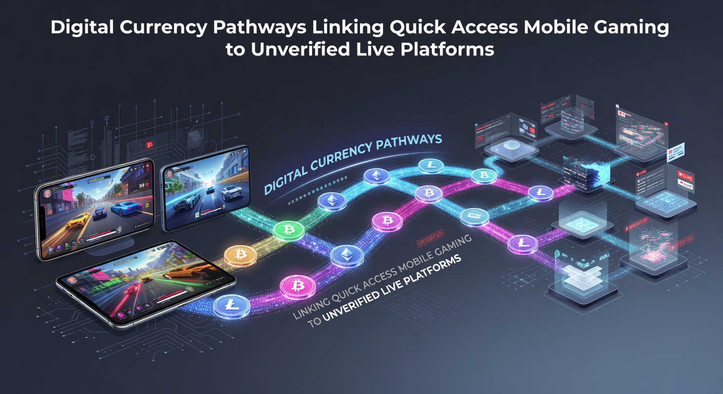 Digital currency transaction pathways visualized on a mobile gaming interface connecting to live dealer platforms