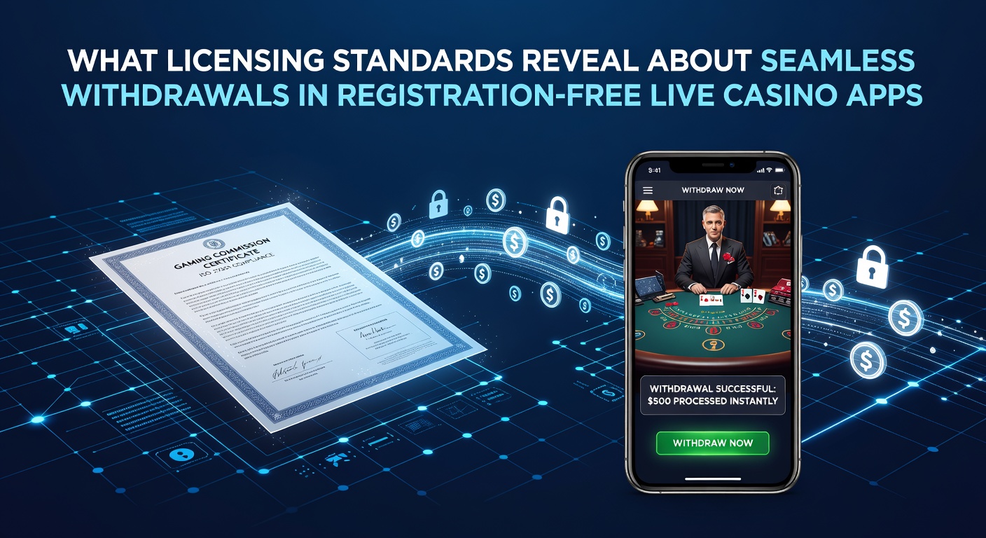 Overview of licensing standards applied to registration-free live casino apps and withdrawal processes